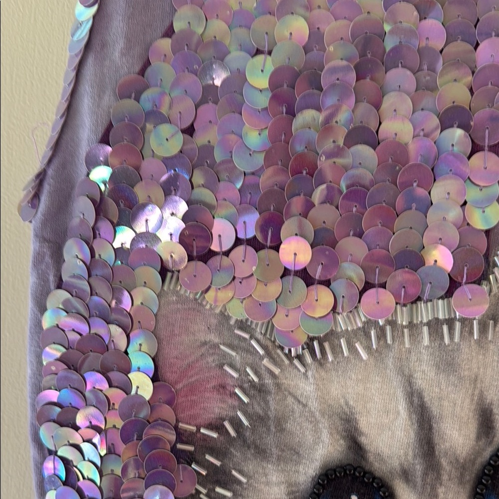 RESERVED for MalloryCB Funky Purple Cat Dress with Pink Tulle Skirt - Picture 6 of 8